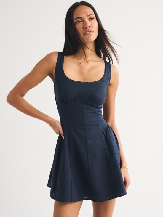 Abercrombie & Fitch Dresses & Skirts - Abercrombie & Fitch Linen-Blend A&F Dylan Bra-Free Mini Dress - Small